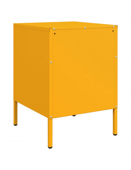 Comodino Giallo Senape 36x39x50,5 cm in Acciaio