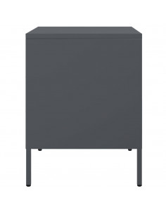Comodino Antracite 36x39x50,5 cm in Acciaio 2