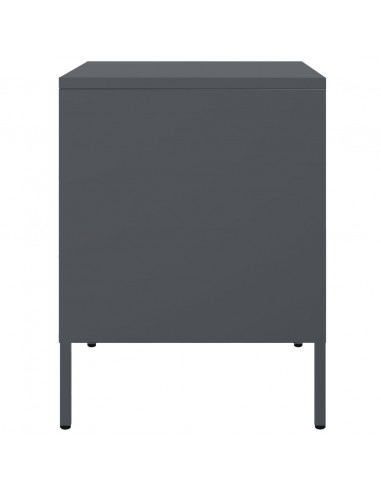 Comodino Antracite 36x39x50,5 cm in Acciaio