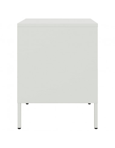 Comodini 2 pz Bianchi 36x39x50,5 cm in Acciaio