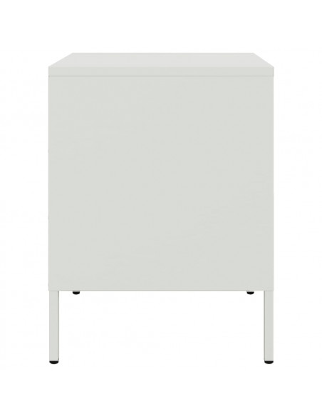 Comodini 2 pz Bianchi 36x39x50,5 cm in Acciaio