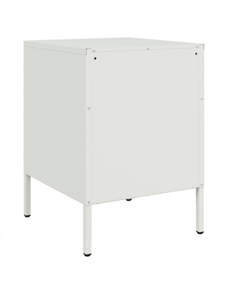 Comodini 2 pz Bianchi 36x39x50,5 cm in Acciaio