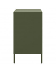 Comodino Verde Oliva 36x39x68 cm in Acciaio Laminato a Freddo 2
