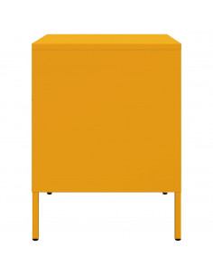 Comodino Giallo Senape 36x39x50,5 cm in Acciaio 2