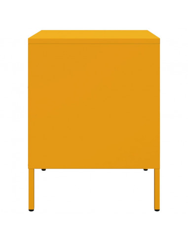 Comodino Giallo Senape 36x39x50,5 cm in Acciaio