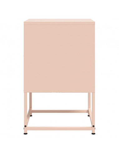 Comodini 2 pz Rosa 36x39x60,5 cm in Acciaio