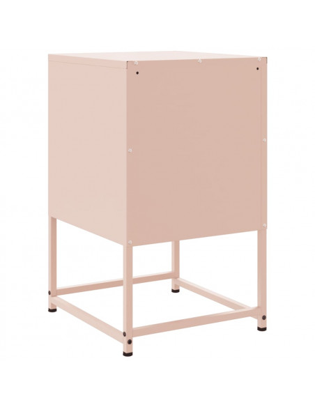 Comodini 2 pz Rosa 36x39x60,5 cm in Acciaio