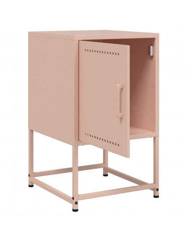 Comodini 2 pz Rosa 36x39x60,5 cm in Acciaio