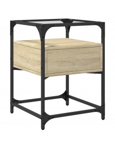 Comodini 2 pz Rovere Sonoma 40x40x55 cm in Legno Multistrato 2