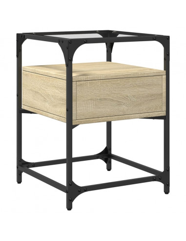 Comodini 2 pz Rovere Sonoma 40x40x55 cm in Legno Multistrato