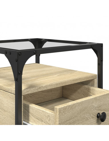 Comodini 2 pz Rovere Sonoma 40x40x55 cm in Legno Multistrato