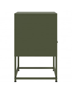 Comodino Verde Oliva 36x39x60,5 cm in Acciaio 2