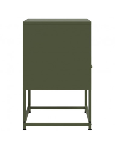 Comodino Verde Oliva 36x39x60,5 cm in Acciaio