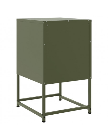 Comodino Verde Oliva 36x39x60,5 cm in Acciaio