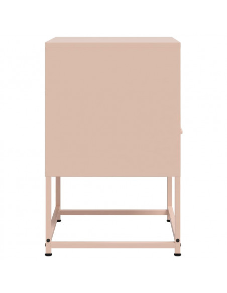 Comodini 2 pz Rosa 36x39x60,5 cm in Acciaio