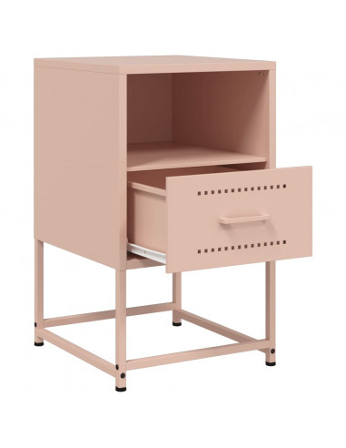 Comodini 2 pz Rosa 36x39x60,5 cm in Acciaio