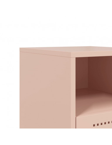 Comodini 2 pz Rosa 36x39x60,5 cm in Acciaio