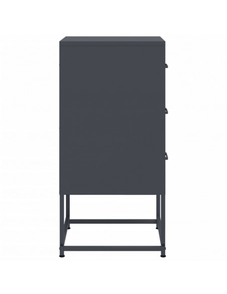 Comodini 2 pz Antracite 36x39x78 cm in Acciaio