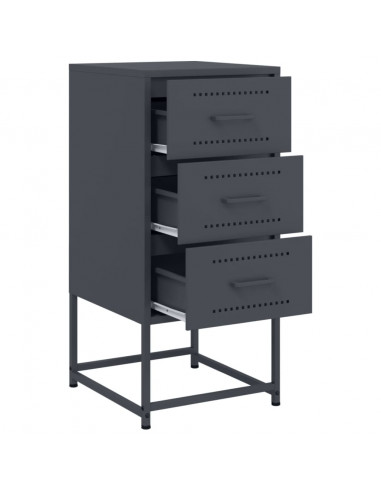 Comodini 2 pz Antracite 36x39x78 cm in Acciaio