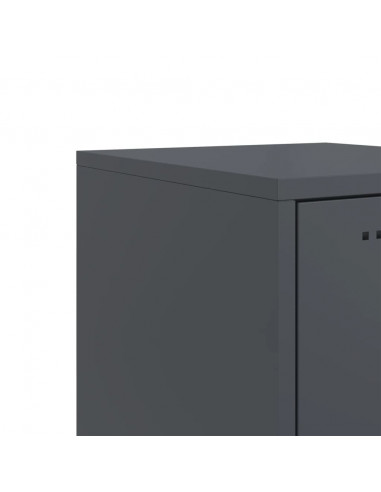 Comodini 2 pz Antracite 36x39x78 cm in Acciaio