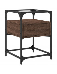 Comodini 2 pz Rovere Marrone 40x40x55 cm in Legno Multistrato 2