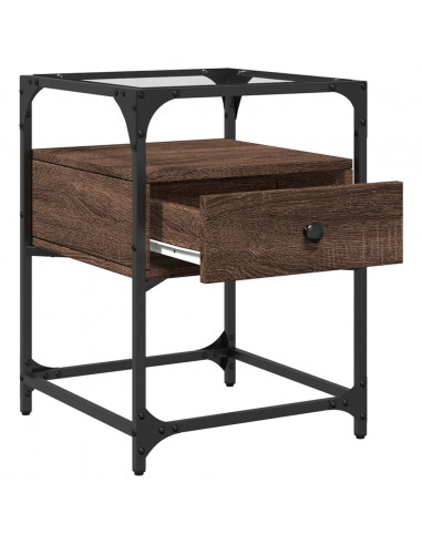 Comodini 2 pz Rovere Marrone 40x40x55 cm in Legno Multistrato