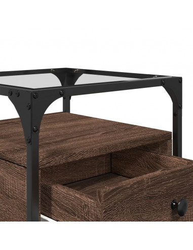 Comodini 2 pz Rovere Marrone 40x40x55 cm in Legno Multistrato