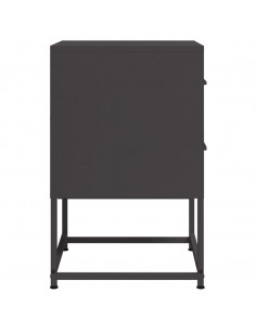 Comodino Nero 36x39x60,5 cm in Acciaio 2