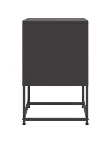 Comodini 2 pz Neri 36x39x60,5 cm in Acciaio