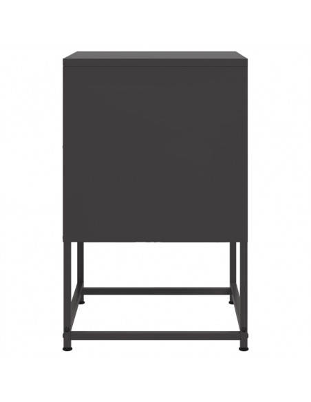 Comodini 2 pz Neri 36x39x60,5 cm in Acciaio
