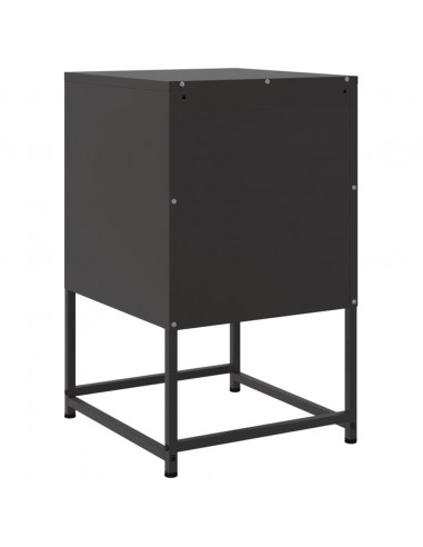 Comodini 2 pz Neri 36x39x60,5 cm in Acciaio