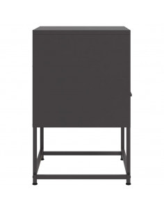 Comodino Nero 36x39x60,5 cm in Acciaio 2