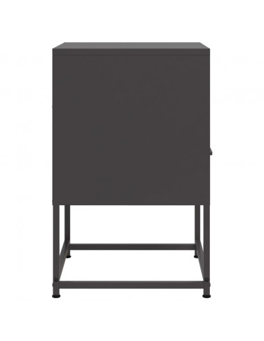 Comodino Nero 36x39x60,5 cm in Acciaio