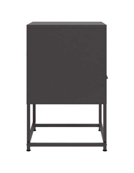 Comodino Nero 36x39x60,5 cm in Acciaio