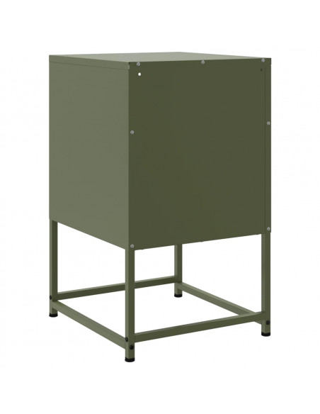 Comodini 2 pz Verde Oliva 36x39x60,5 cm in Acciaio
