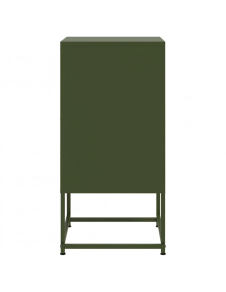 Comodini 2 pz Verde Oliva 36x39x78 cm in Acciaio