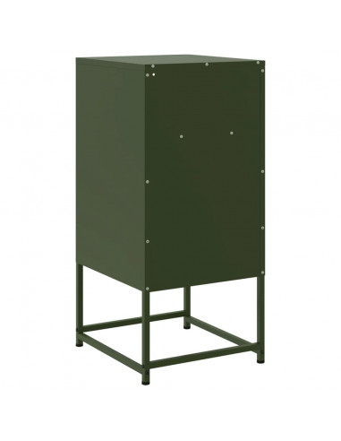 Comodini 2 pz Verde Oliva 36x39x78 cm in Acciaio