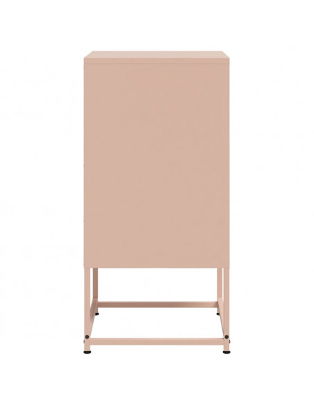 Comodino Rosa 36x39x78 cm in Acciaio