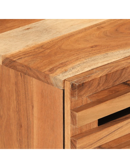 Comodino 50x34x60 cm in Legno Massello di Acacia