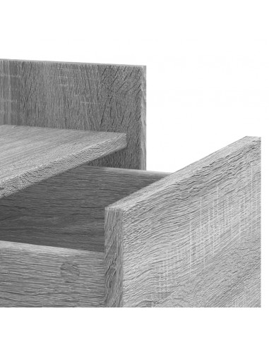 Comodino Grigio Sonoma 45x50x65 cm in Legno Multistrato