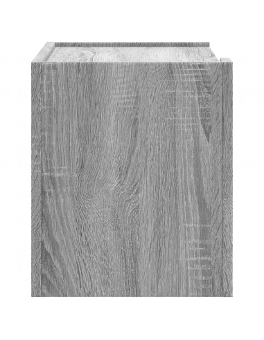 Comodino a Muro Grigio Sonoma 45x30x35 cm