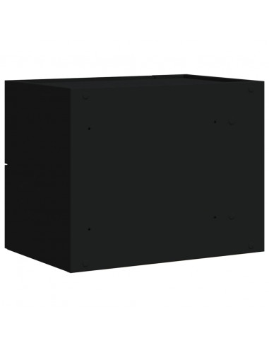 Comodini a Muro 2 pz Nero 45x30x35 cm