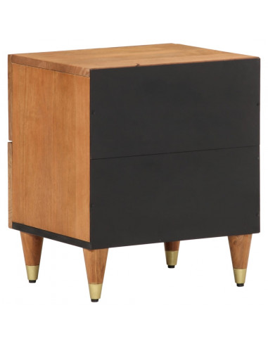 Comodino 40x33x46 cm in Legno Massello di Mango