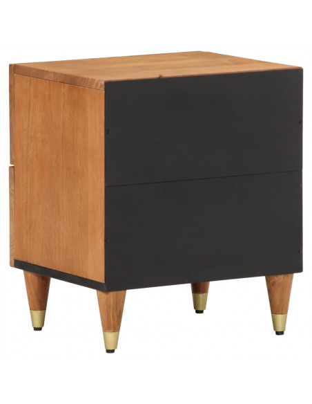 Comodino 40x33x46 cm in Legno Massello di Mango