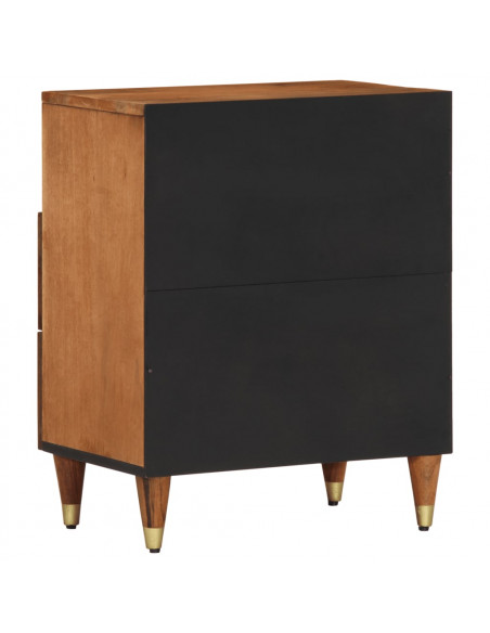 Comodino 50x33x62 cm in Legno Massello di Mango