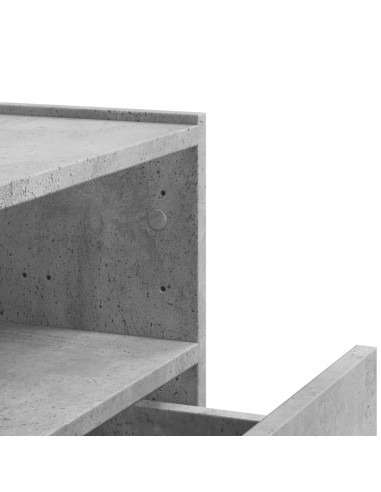 Comodini a Muro 2 pz Grigio Cemento 45x30x35 cm