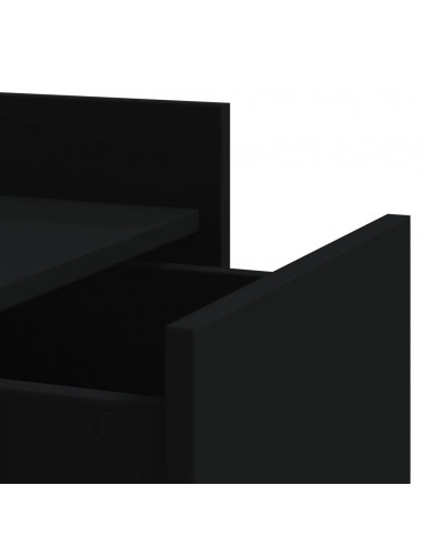 Comodino Nero 45x50x65 cm in Legno Multistrato