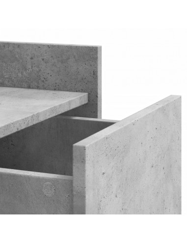 Comodino Grigio Cemento 45x50x65 cm in Legno Multistrato