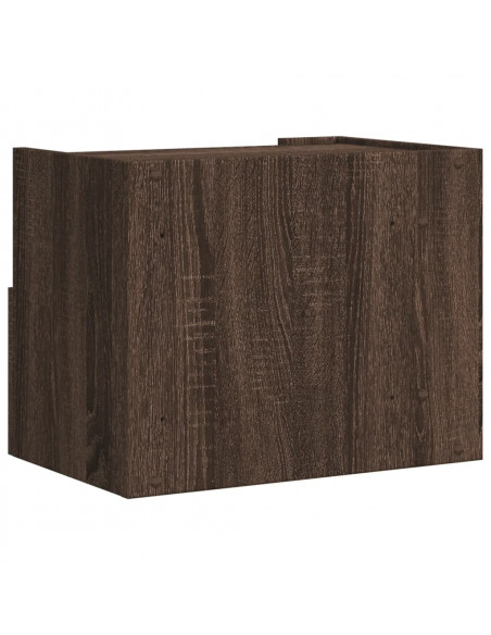 Comodini a Muro 2 pz Rovere Marrone 45x30x35 cm