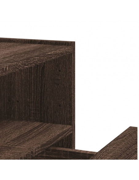 Comodini a Muro 2 pz Rovere Marrone 45x30x35 cm